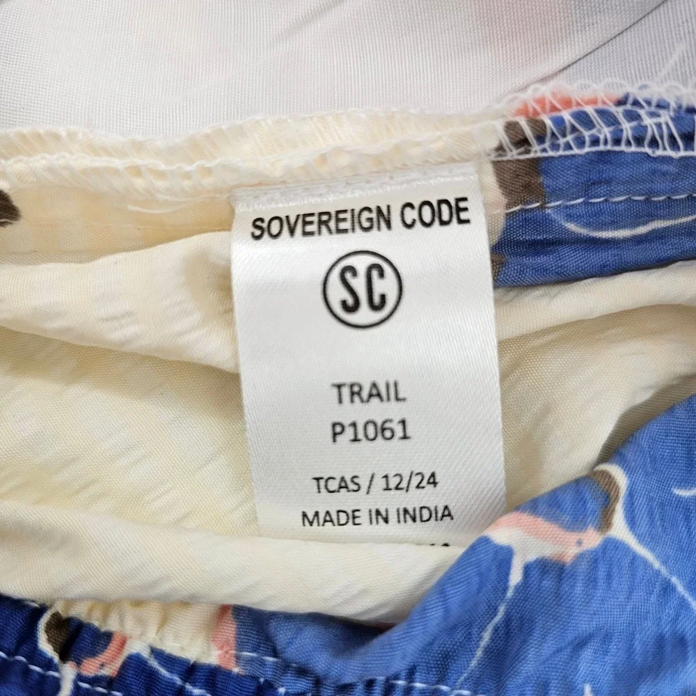 Sovereign Code Kids Boys Shorts Floral Seersucker Swim Beach Trail Birch S 7/8